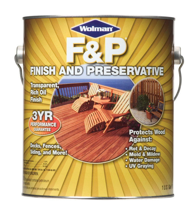 WOLMAN F&P - Wolman F&P Satin Cedar Oil-Based Wood Finish 1 gal - Case of 4