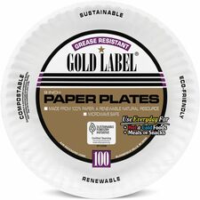 AJM 9" Dinnerware Paper Plates [PLATE;PAPER;COATED;9";WE-PK]