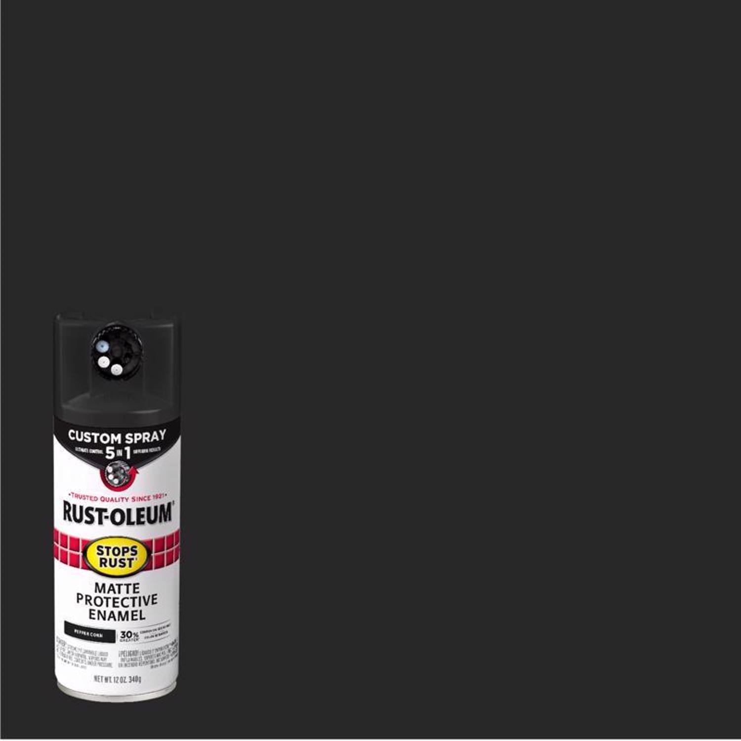 Rust-Oleum Stops Rust Matte Peppercorn Protective Enamel Spray Paint 12 oz - Case of 6
