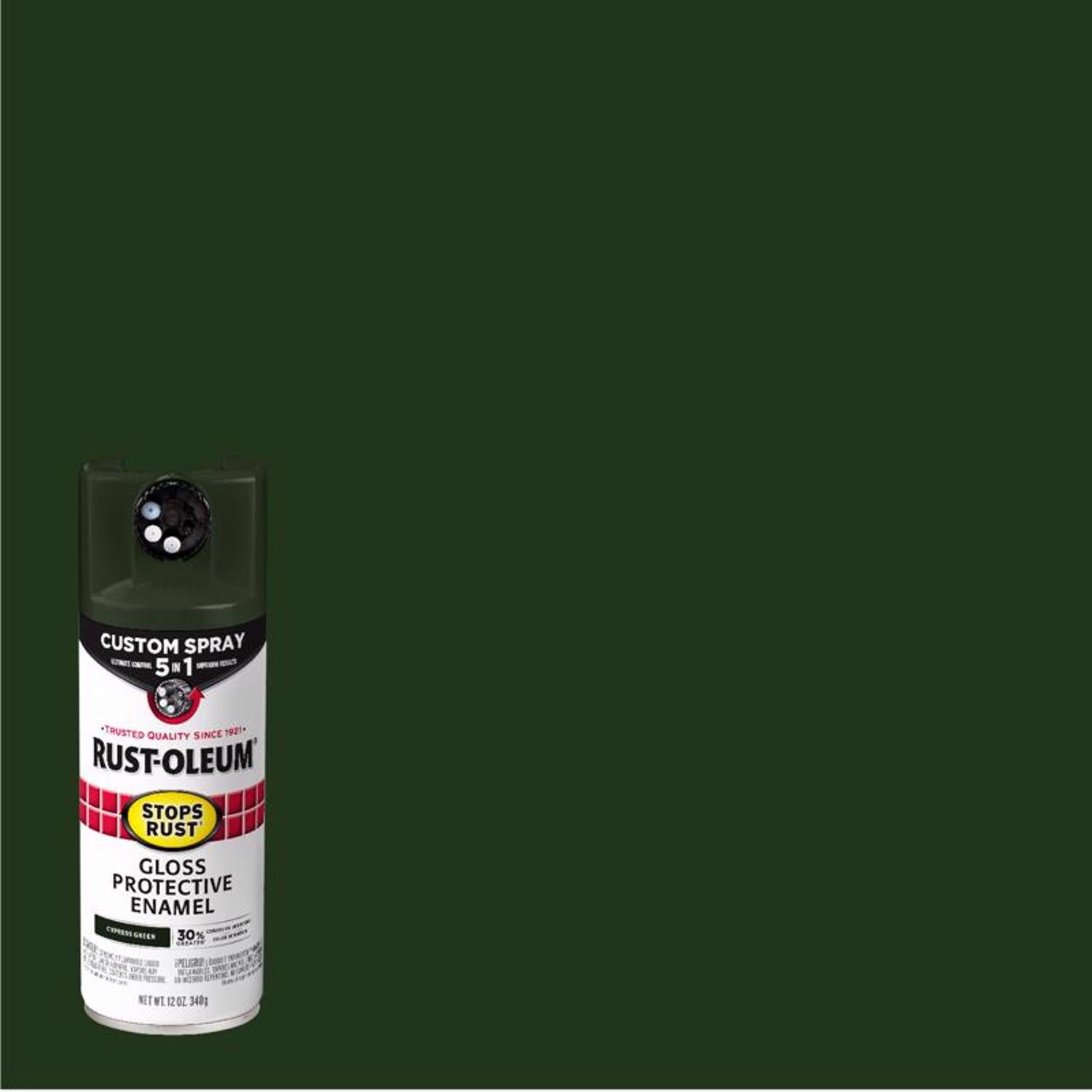 Rust-Oleum Stops Rust Gloss Cypress Green Protective Enamel Spray Paint 12 oz - Case of 6
