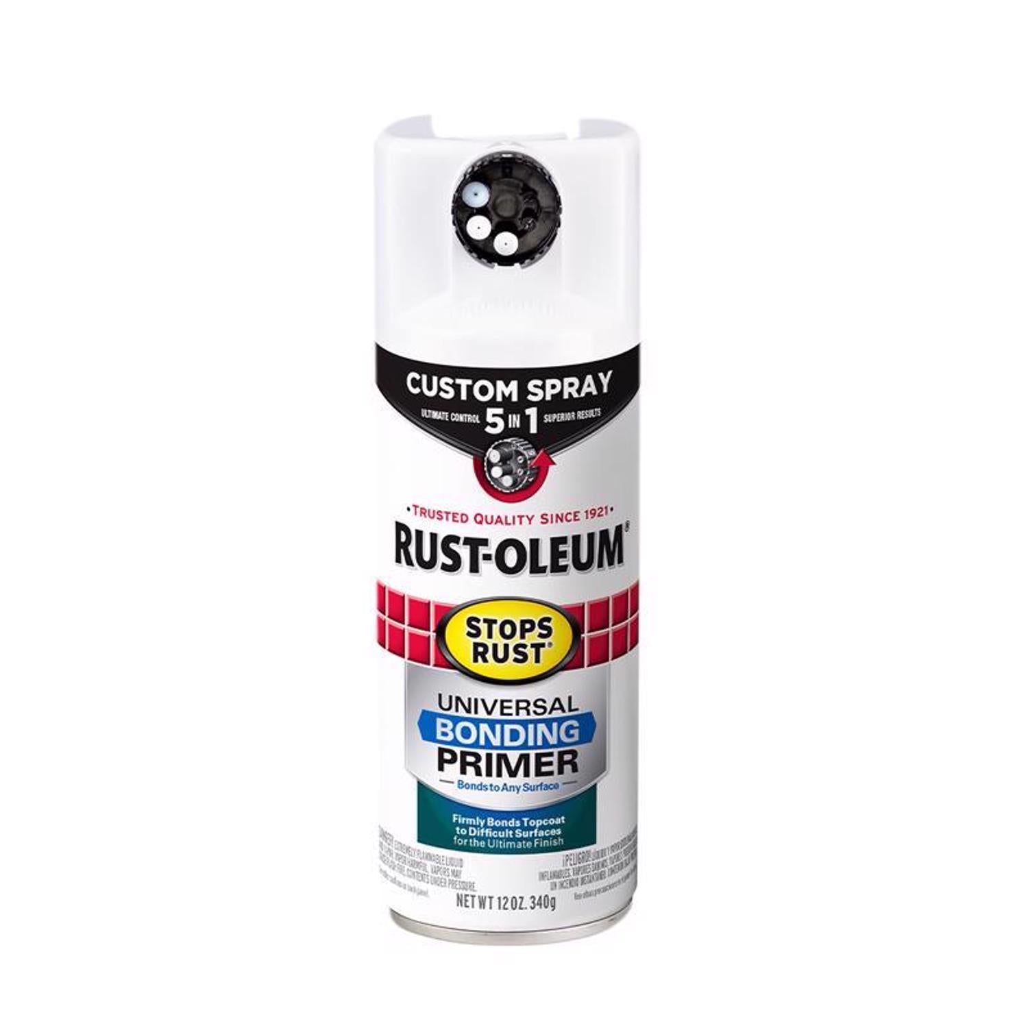 Rust-Oleum Stops Rust Custom 5-in-1 Flat White Universal Bonding Primer 12 oz - Case of 6