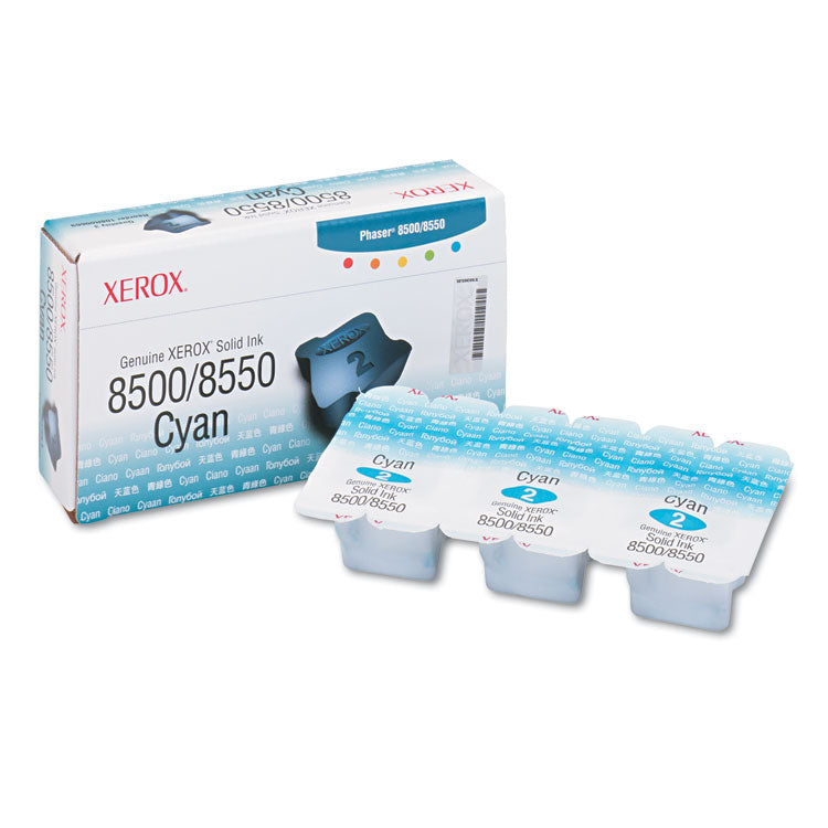 Xerox - 108R00669 Solid Ink Stick, 1,033 Page-Yield, Cyan, 3/Box