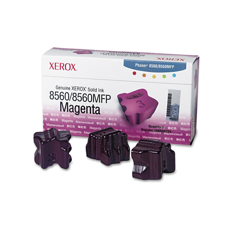 Xerox - 108R00724 Solid Ink Stick, 3,400 Page-Yield, Magenta, 3/Box