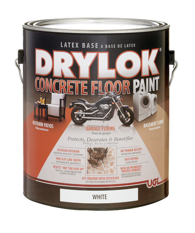 DRYLOK - Drylok Flat White Latex Concrete Floor Paint 1 gal - Case of 2