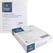 Business Source Buff Stock Ring Binder Indexes [DIVIDERS;INSERT;5-TAB;CLEAR-BX]