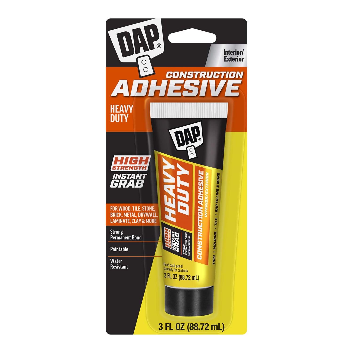 DAP Heavy Duty Construction Adhesive 3 oz - Case of 6