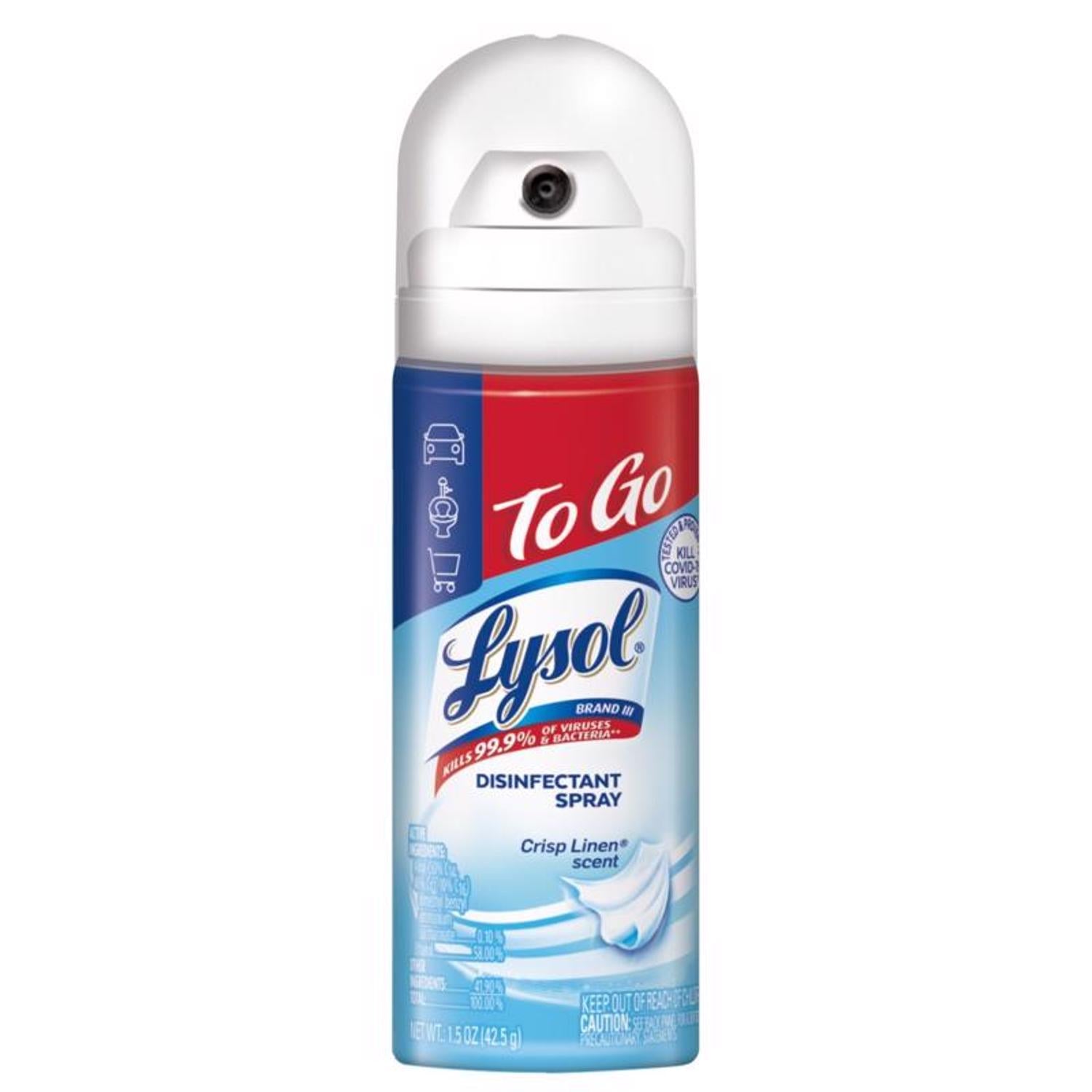 Lysol Crisp Linen Scent Disinfectant 1.5 oz 1 pk - Case of 12