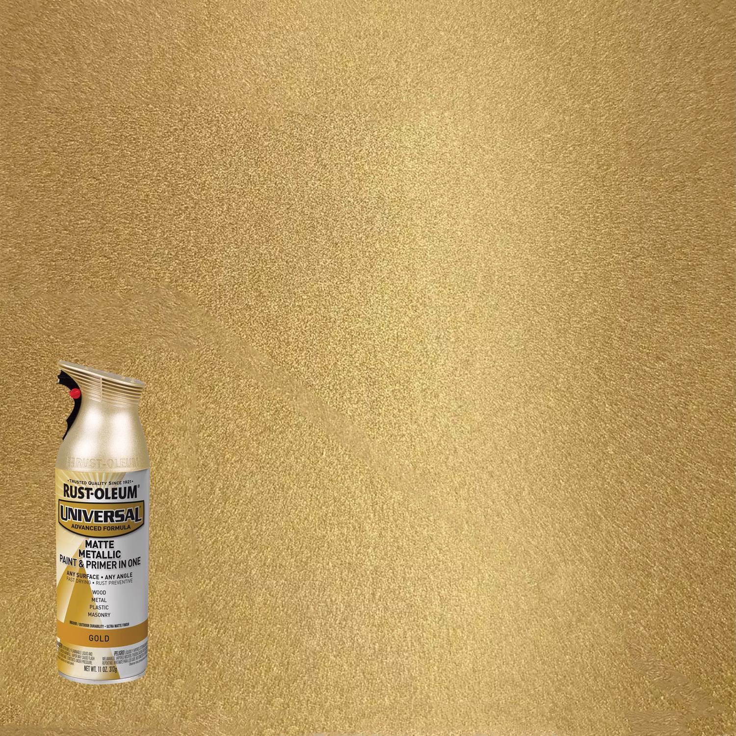 Rust-Oleum Universal Metallic Gold Metallic Spray Paint 11 oz - Case of 6