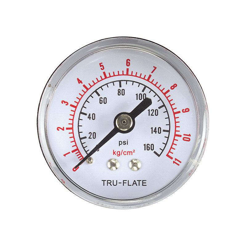 TRU-FLATE - Tru-Flate Polycarbonate Air Line Gauge 1/4 in. NPT 160 psi 1 pc