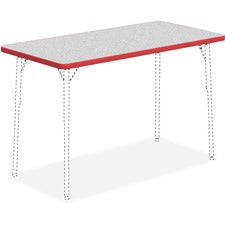 Lorell Classroom Activity Tabletop [TABLETOP;ACTTY;24X48;GY/RD-EA]