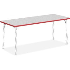 Lorell Classroom Activity Tabletop [TABLETOP;ACTTY;30X72;GY/RD-EA]