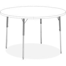 Lorell Activity Table Height-Adjustable Leg Kit - 22" to 30"H - 30" Length x 1.1" Diameter - Chrome, Silver Mist