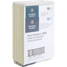 Business Source Steno Notebook [BOOK;STENO;GREGG;70SH;GRN-PK]