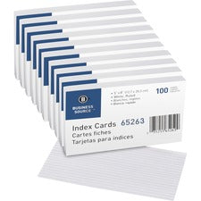 Business Source Ruled Index Cards [CARD;INDEX;RULED;5X8;WE-BX]