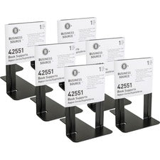 Business Source Heavy-gauge Steel Book Supports [BOOKEND;JUMBO;BASE;BK-BX]