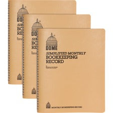 Dome Bookkeeping Record Book [BOOK;RECORD;MONTHLY;BEIGE-BD]