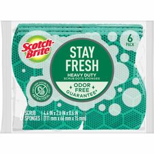 Scotch-Brite Scrub Dots Heavy-duty Scrub Sponge - 2.5" Height x 6.2" Width x 4.7" Depth - 6/Pack - Green