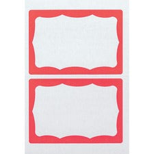 Advantus Color Border Adhesive Name Badges [BADGE;ADHSVE;RED BRDR;100CT-BX]