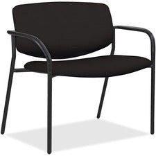 Lorell Avent Big & Tall Upholstered Guest Chair with Arms [CHAIR;BARIATRIC;UPH;BLK-EA]