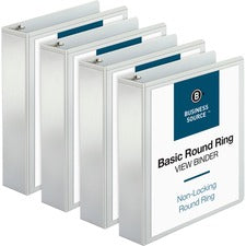 Business Source Round-ring View Binder [BINDER;VIEW;ROUND;2";WE-BD]