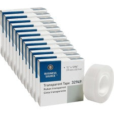 Business Source All-purpose Transparent Tape [TAPE;ROLL;TRANSPR;3/4X1296"-PK]