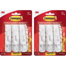 Command Medium Utility Hooks with Adhesive Strips [HOOK;COMMAND;MEDIUM;6PC;WE-BG]