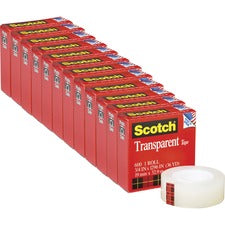 Scotch Transparent Tape - 3/4"W [TAPE;ROLL;TRANSP;3/4X1296"-PK]