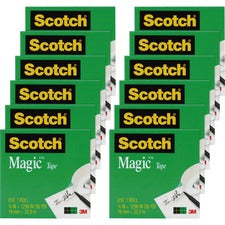 Scotch 3/4"W Magic Tape [TAPE;ROLL;INVIS;3/4"X1296"-PK]