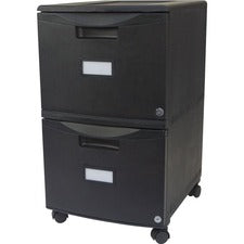 Storex 2-Drawer Locking Mobile Filing Cabinet