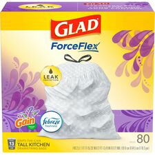 Glad ForceFlex Tall Kitchen Drawstring Trash Bags [BAGS;TRASH;ODRSHIELD;13GAL-CT]