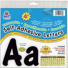 UCreate 154 Character Self-adhesive Letter Set [LETTERS;SELF STICK;BK;154-PK]