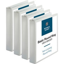 Business Source Round Ring View Binder [BINDER;VIEW;ROUND;1.5";WE-BD]