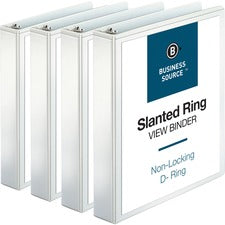 Business Source Basic D-Ring View Binders [BINDER;D-RING;1-1/2IN;WE-BD]