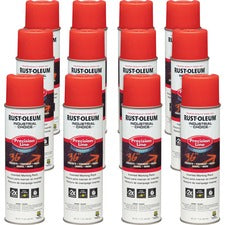 Rust-Oleum Industrial Choice Precision Line Marking Paint - 17 fl oz - 12 / Carton - Safety Red