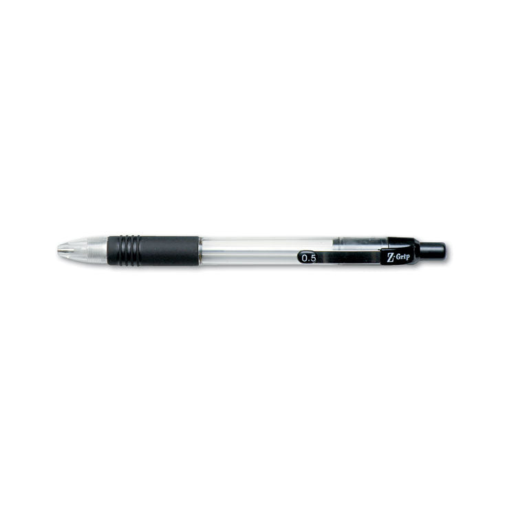 Zebra - Z-Grip Mechanical Pencil, 0.5 mm, HB (#2.5), Black Lead, Clear/Black Grip Barrel, Dozen
