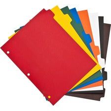 Business Source Plain Tab Color Polyethylene Index Dividers [DIVIDERS;PLASTIC;8TAB;MULTI-ST]