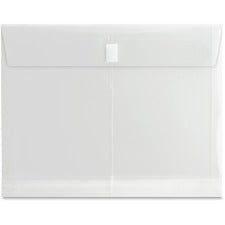 Business Source Letter File Pocket - 8 1/2" x 11" - 1" Expansion - Clear - 1 Each [ENVELOPE;POLY;SIDE;LTR;CL-EA]
