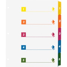 Business Source Color-coded Table of Contents/Tabs Index Dividers [DIVIDERS;INDEX;TOC;1-5;MLTI-BX]