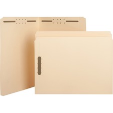 Business Source Straight Tab Cut Letter Recycled Fastener Folder [FOLDER;FILE;FASTNR;LTR;STRT-BX]