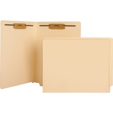 Business Source Straight Tab Cut Letter Recycled Fastener Folder [FOLDER;FILE;FASTNR;LTR;11PT-BX]