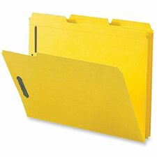 Business Source 1/3 Tab Cut Letter Recycled Fastener Folder [FOLDER;FILE;FASTENR;LTR;YW-BX]