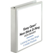 Business Source Locking D-Ring View Binder [BINDER;VIEW;D-RING;1.5";WE-EA]