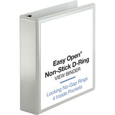 Business Source Locking D-Ring View Binder [BINDER;VIEW;D-RING;2";WE-EA]