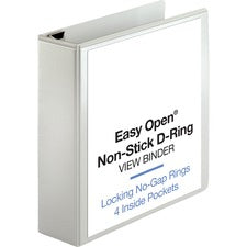 Business Source Locking D-Ring View Binder [BINDER;VIEW;D-RING;3";WE-EA]