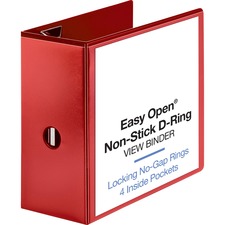 Business Source Red D-ring Binder [BINDER;VIEW;EO;D-RING;5";RD-EA]