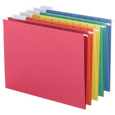 Business Source 1/5 Tab Cut Letter Recycled Hanging Folder [FOLDER;HANGING;LTR;1/5;AST-BX]