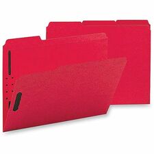 Business Source 1/3 Tab Cut Letter Recycled Fastener Folder [FOLDER;FILE;FASTENR;LTR;RD-BX]