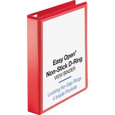 Business Source Red D-ring Binder [BINDER;VIEW;EO;DRNG;1.5";RD-EA]