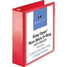 Business Source Red D-ring Binder [BINDER;VIEW;EO;D-RING;3";RD-EA]