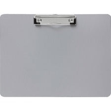 Business Source Landscape Plastic Clipboard - 8 1/2" x 11" - Plastic - Silver - 1 Each